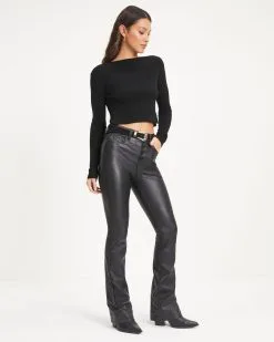 Robynn Ribbed Knit Crop Top - Black - FINAL SALE 11 Robynn Ribbed Knit Crop Top - Black - FINAL SALE -clothes Sales 01 RobynnRibbedKnitCropTop Black 0203