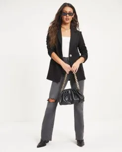 WHIT-001 Natasha Lightweight Pocketed Blazer - Black - FINAL SALE 8 WHIT-001 Natasha Lightweight Pocketed Blazer - Black - FINAL SALE -clothes Sales 04 NatashaLightweightKnitPocketedBlazer Black 1057