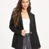 WHIT-001 Natasha Lightweight Pocketed Blazer - Black - FINAL SALE
