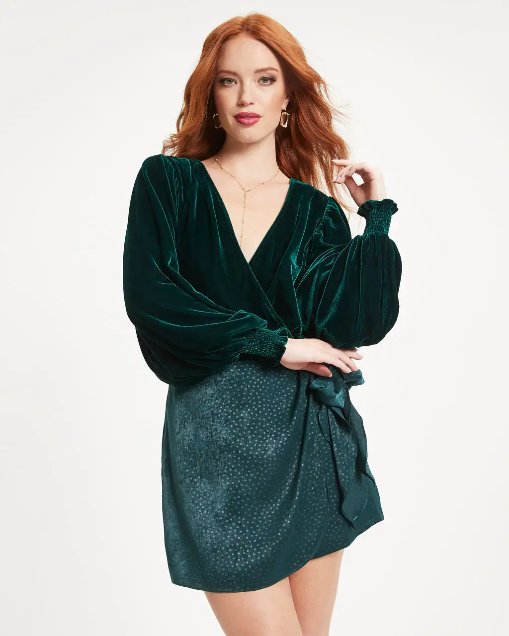 SUGA-001 All About Fun Embossed Side Tie Skort - Hunter Green - FINAL SALE 5 SUGA-001 All About Fun Embossed Side Tie Skort - Hunter Green - FINAL SALE - Image 5
