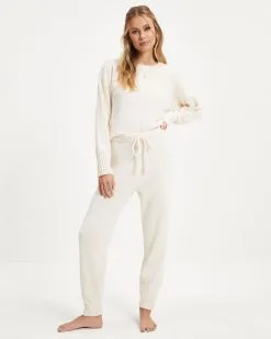 FLAT-001 Rainy Day Glam Chenille Jogger Pants - Cream - FINAL SALE -clothes Sales 05 RainyDayGlamChenillePulloverSweater Cream 2968