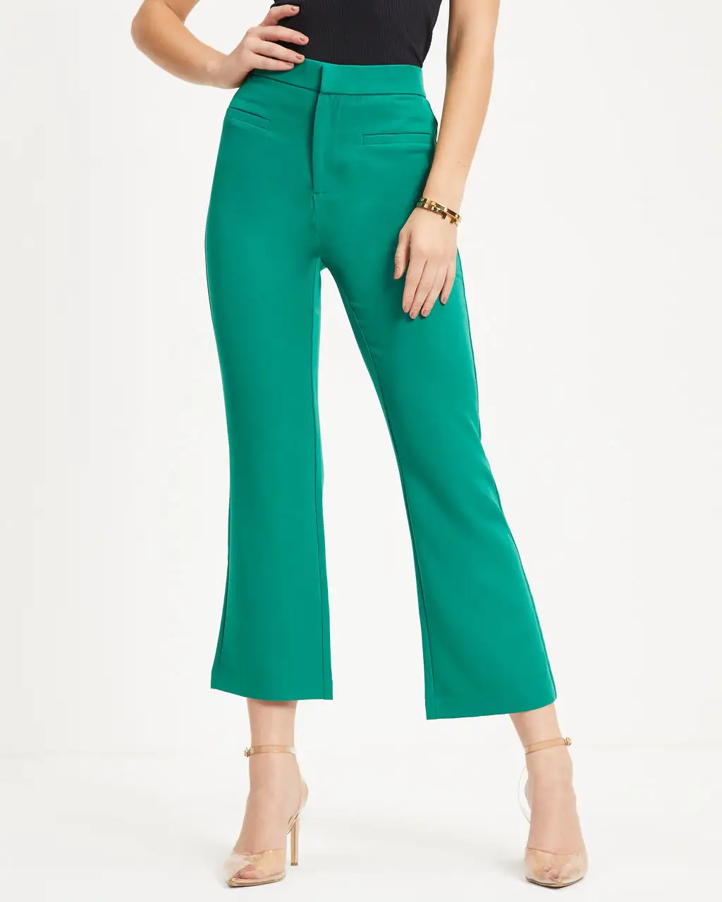 ON T-001 Yes Moment High Waisted Pants - Kelly Green - FINAL SALE 6 ON T-001 Yes Moment High Waisted Pants - Kelly Green - FINAL SALE - Image 6