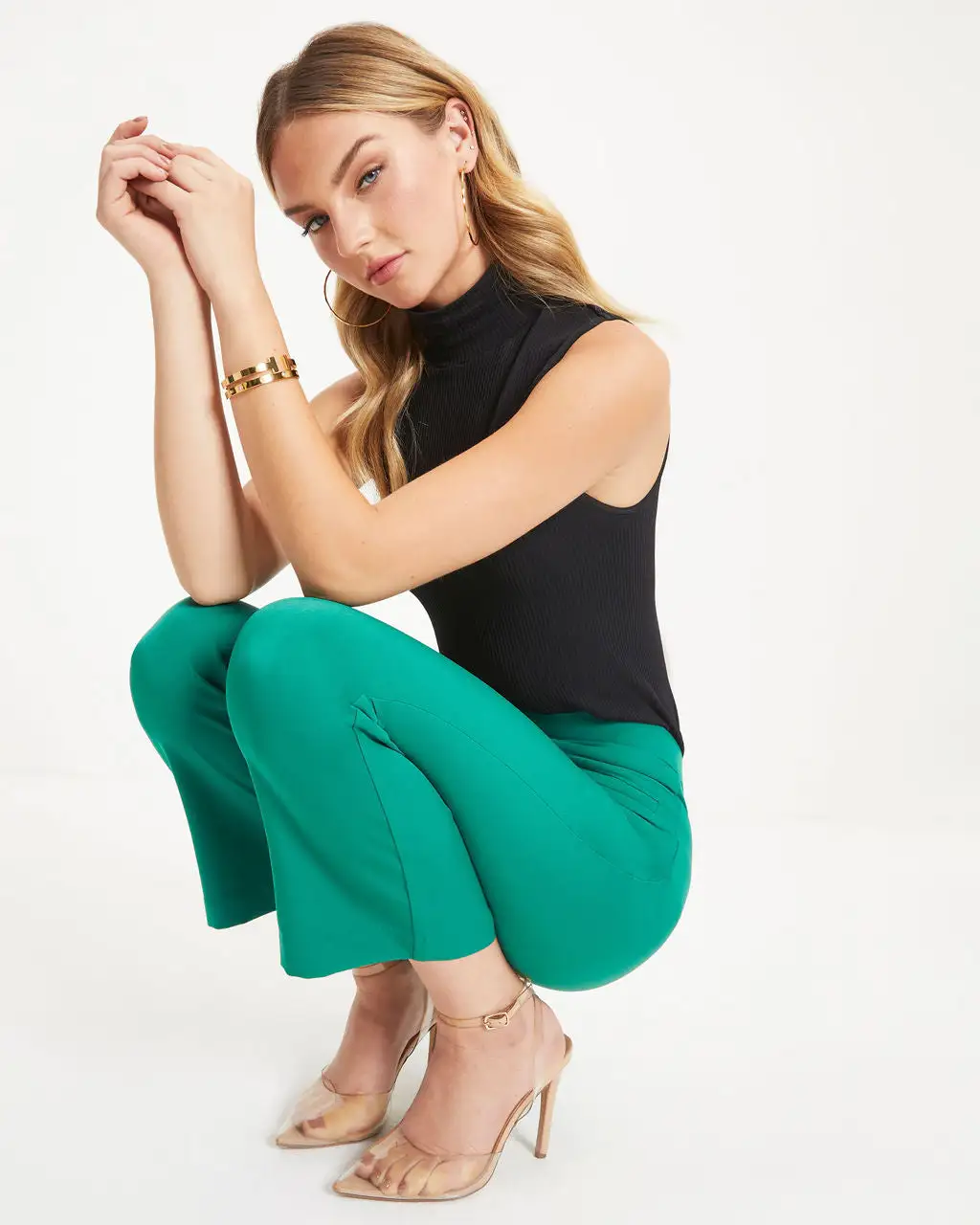 ON T-001 Yes Moment High Waisted Pants - Kelly Green - FINAL SALE 7 ON T-001 Yes Moment High Waisted Pants - Kelly Green - FINAL SALE - Image 7