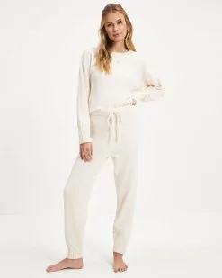 FLAT-001 Rainy Day Glam Chenille Jogger Pants - Cream - FINAL SALE -clothes Sales 06 RainyDayGlamChenilleJoggerPants Cream 3168