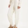 FLAT-001 Rainy Day Glam Chenille Jogger Pants - Cream - FINAL SALE