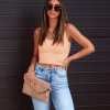 Remington Ribbed Crop Tank - Cantaloupe