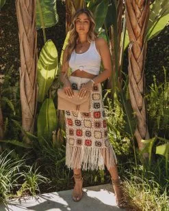 POL-001 Kimball Crochet Fringe Midi Skirt - LAST CHANCE -clothes Sales 0L4A0567