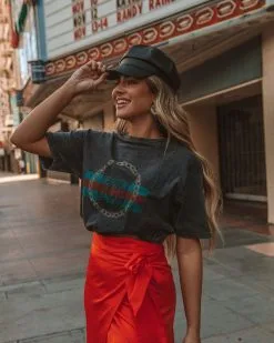 TYCH-001 Devotion Wrap Midi Skirt - Orange - FINAL SALE -clothes Sales 0L4A2158