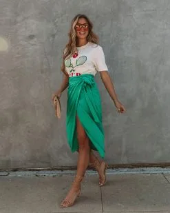 TYCH-001 Devotion Wrap Midi Skirt - Green - FINAL SALE 11 TYCH-001 Devotion Wrap Midi Skirt - Green - FINAL SALE -clothes Sales 0L4A2694