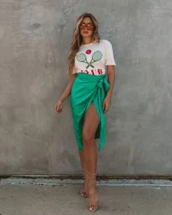 TYCH-001 Devotion Wrap Midi Skirt - Green - FINAL SALE 12 TYCH-001 Devotion Wrap Midi Skirt - Green - FINAL SALE -clothes Sales 0L4A2699