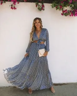 TYCH-001 Scenery Printed Tiered Maxi Skirt - Navy - FINAL SALE 13 TYCH-001 Scenery Printed Tiered Maxi Skirt - Navy - FINAL SALE -clothes Sales 0L4A3465