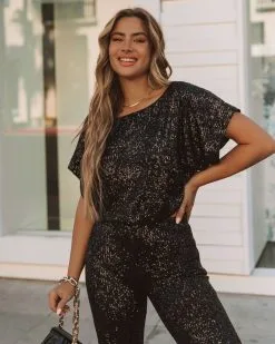 AAKA-001 Wintour High Rise Sequin Pants - Black - FINAL SALE -clothes Sales 0L4A6433