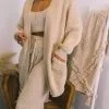 Rylin Pocketed Knit Cardigan - Oat - FINAL SALE