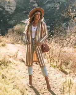 Naja Pocketed Striped Duster Cardigan - FINAL SALE -clothes Sales 0L4A7742