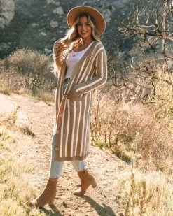 Naja Pocketed Striped Duster Cardigan - FINAL SALE -clothes Sales 0L4A7761