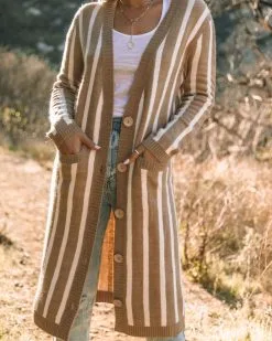 Naja Pocketed Striped Duster Cardigan - FINAL SALE -clothes Sales 0L4A7766