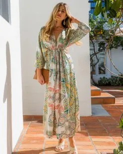 Korina Satin Floral Maxi Dress -clothes Sales 0N4A3820