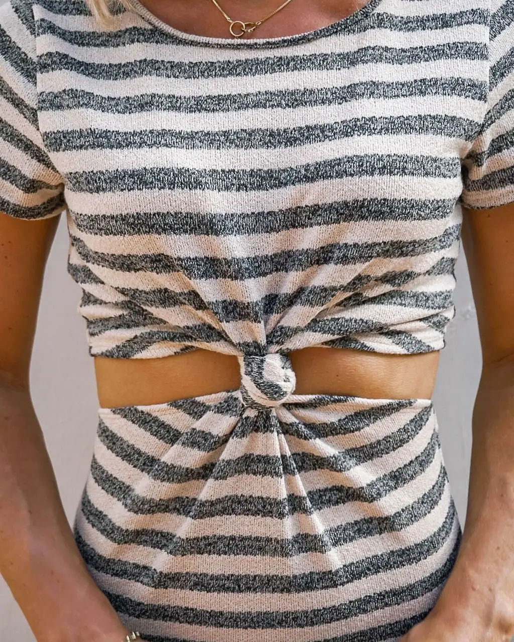 Nights In Venice Striped Cutout Mini Dress - FINAL SALE 4 Nights In Venice Striped Cutout Mini Dress - FINAL SALE - Image 4