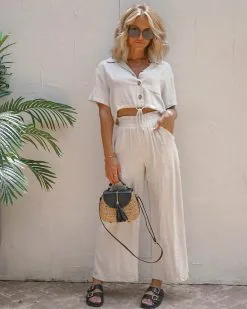 AAA-001 Sandbar Strolls Pocketed Pants - Natural -clothes Sales 1 54 0b8b9582 9245 4330 a7d3 7dfc9008056b