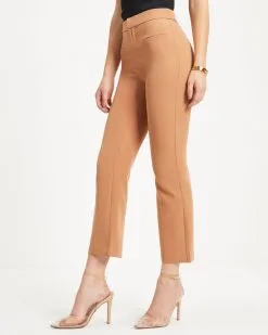 ON T-001 Yes Moment High Waisted Pants - Tan - FINAL SALE -clothes Sales 13 YesMomentHighWaistedPants Tan 1409