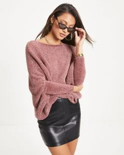 Austin Chenille Dolman Sleeve Pullover Sweater - Light Brown - FINAL SALE -clothes Sales 14 AustinChenilleDolmanSleevePulloverSweater LightBrown 1372