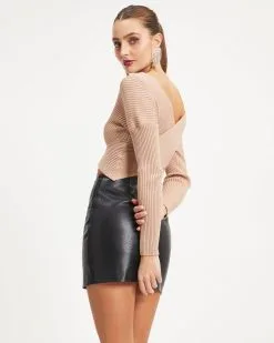 Delanie Ribbed Crop Sweater Top - Taupe - FINAL SALE -clothes Sales 15 DelanieRibbedCropSweaterTop Taupe 2118