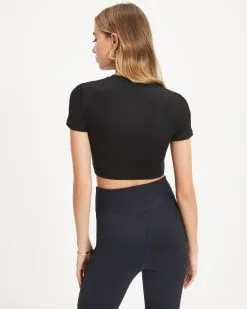 MONO-001 Jaycee Ribbed Crop Tee - Black - FINAL SALE -clothes Sales 15 JayceeRibbedCropTee Black 1475