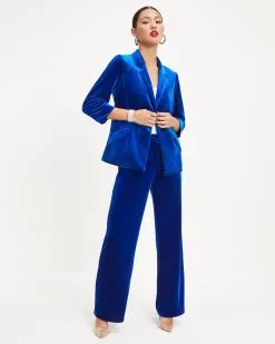 SKIE-001 Claudia Velvet Pants - Cobalt - FINAL SALE -clothes Sales 17 ClaudiaVelvetPants Cobalt 1606640.CR2