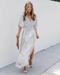 Sloan Pocketed Kimono Maxi Dress - LAST CHANCE