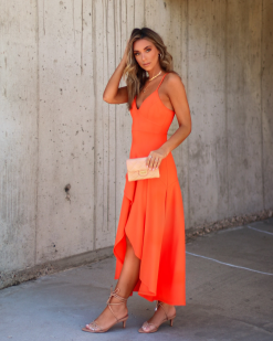 Melinda Ruffle Maxi Dress - Orange - SALE 10 Melinda Ruffle Maxi Dress - Orange - SALE -clothes Sales 1C6ACDE8 BF80 465E B057 1EF70268B9B2