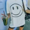 Warm Smile Cotton Oversized Tee - FINAL SALE