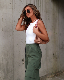 DRES-001 Haisley Sleeveless Bodysuit - White - SALE -clothes Sales 3C1010EF 719E 45DA 8BBD 4C1F850FD817