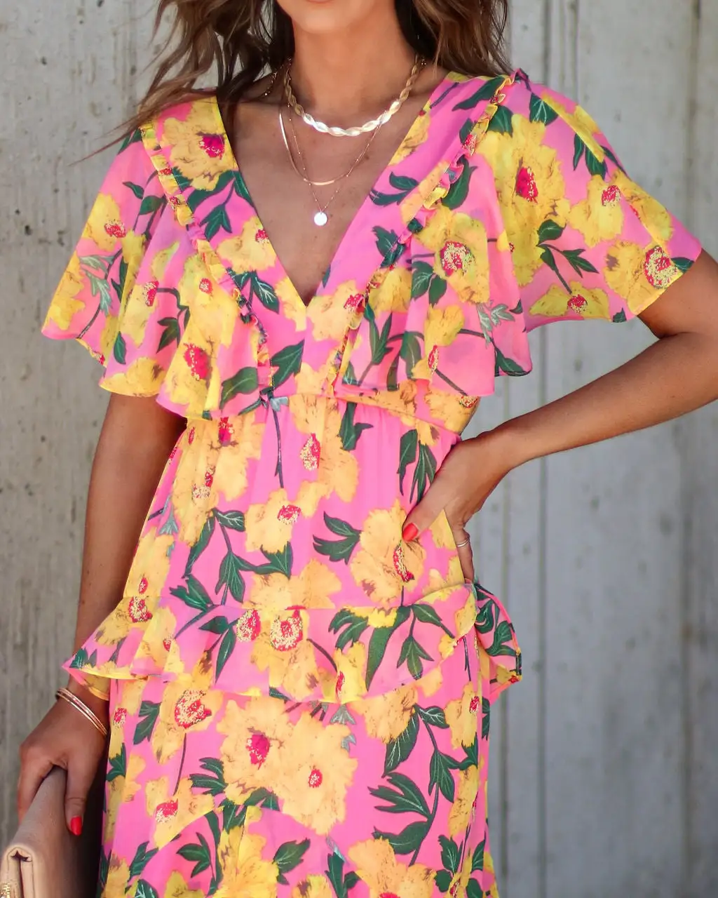 Adelynn Floral Tiered Maxi Dress 2 Adelynn Floral Tiered Maxi Dress - Image 2