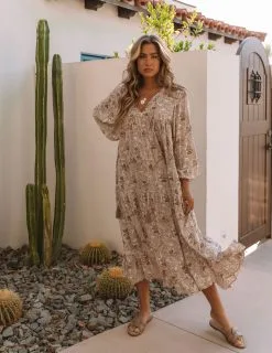 Melia Paisley Tiered Boho Maxi Dress - FINAL SALE