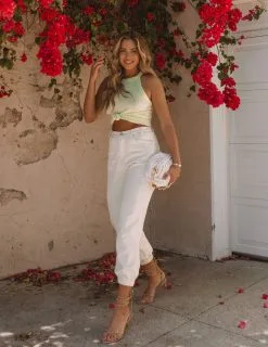 POL-001 Mara Vintage Wash Denim Joggers - Ivory - FINAL SALE -clothes Sales 5D9A5638