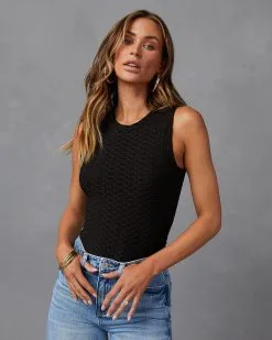 ENTR-001 On Command Crew Neck Bodysuit - Black