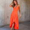 Melinda Ruffle Maxi Dress - Orange - SALE