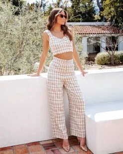 A Simple Favor Tweed Crop Top - Taupe - FINAL SALE -clothes Sales ASimpleFavorTweedTwoPiece Taupe114