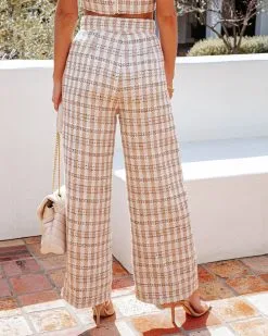 A Simple Favor Tweed Pocketed Pants - Taupe - SALE -clothes Sales ASimpleFavorTweedTwoPiece Taupe72