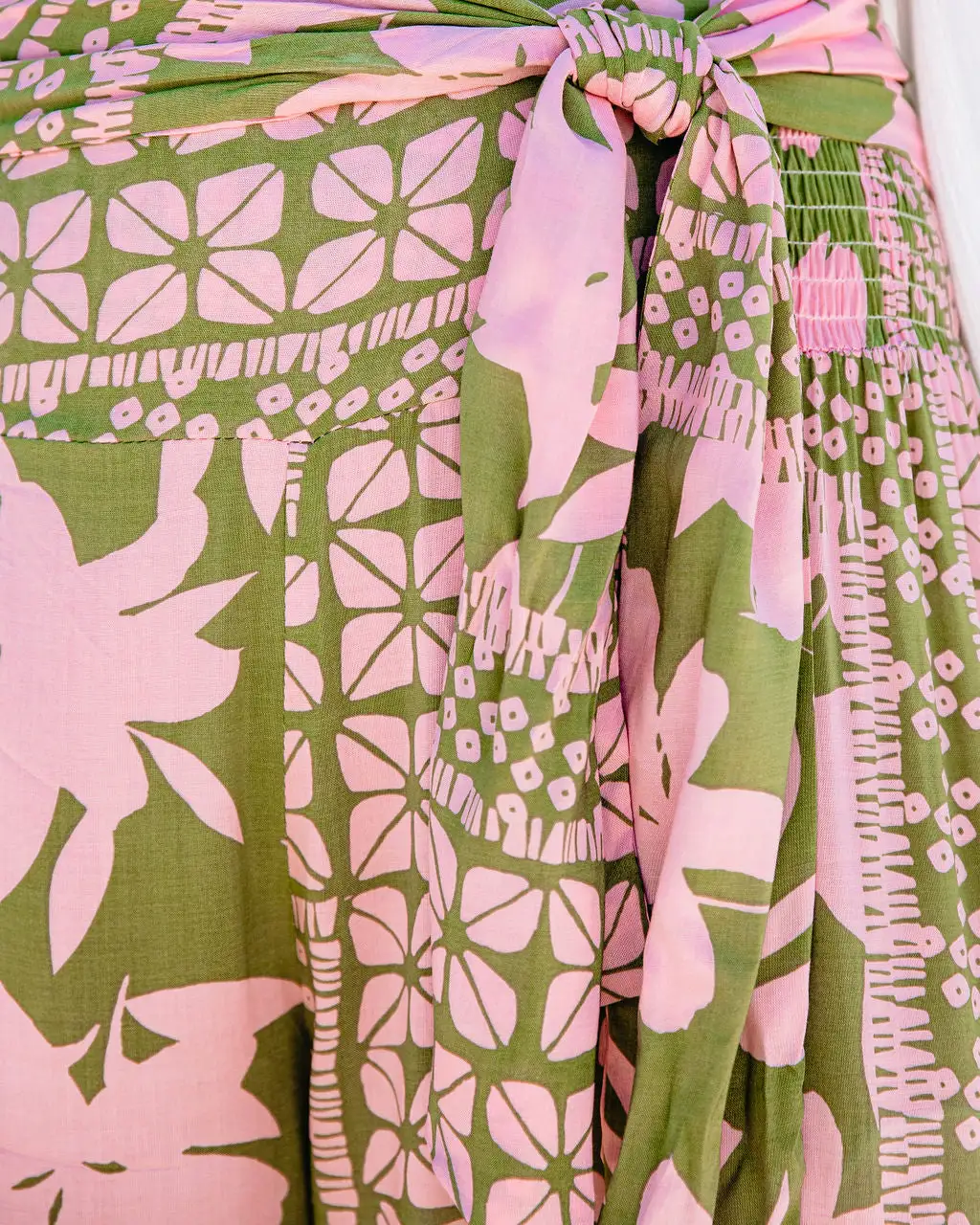 A World To See Floral Tie Front Wide Leg Pants 4 A World To See Floral Tie Front Wide Leg Pants - Image 4