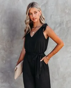 TYCH-001 Adrienne Pocketed Satin Jumpsuit - Black - FINAL SALE -clothes Sales AdriennePocketedSatinJumpsuitBlack53