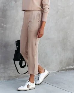 MOD -001 Airport Glam Cotton High Rise Pocketed Pants - Camel - FINAL SALE -clothes Sales AirportGlamCottonCamel70