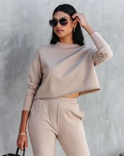 Airport Glam Cotton Mock Neck Long Sleeve Top - Camel - FINAL SALE -clothes Sales AirportGlamCottonCamel99 28ee84ef d1ae 4755 91cc dc63581a5470