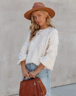 Arena Knit Pom Sweater - FINAL SALE -clothes Sales ArenaKnitPomSweater113