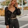 LUSH-001 Aubrina Lace Corset Crop Blouse - FINAL SALE