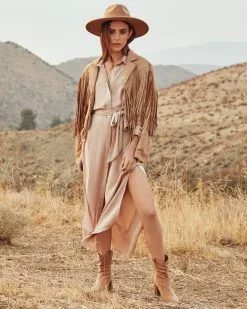 Betsy Button Down Midi Dress - Nude - FINAL SALE -clothes Sales BETSYBUTTONDOWNMIDIDRESS NUDE 2491