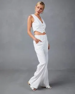 INTO-001 Right On Cue Pocketed Wide Leg Pants - White -clothes Sales BW20796 WHITE TW20326 WHITE 4593 39c9df95 3122 4d07 8115 fc3eecd725f8