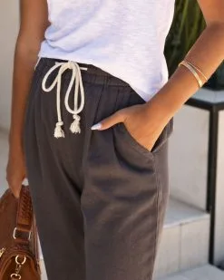 Bastien Cotton Pocketed Utility Trousers - Charcoal - LAST CHANCE -clothes Sales BastienCottonPocketedUtiliyTrousersCharcoal41