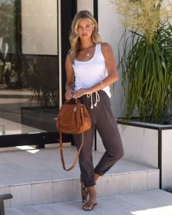 Bastien Cotton Pocketed Utility Trousers - Charcoal - LAST CHANCE -clothes Sales BastienCottonPocketedUtiliyTrousersCharcoal52