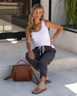 Bastien Cotton Pocketed Utility Trousers - Charcoal - LAST CHANCE -clothes Sales BastienCottonPocketedUtiliyTrousersCharcoal90